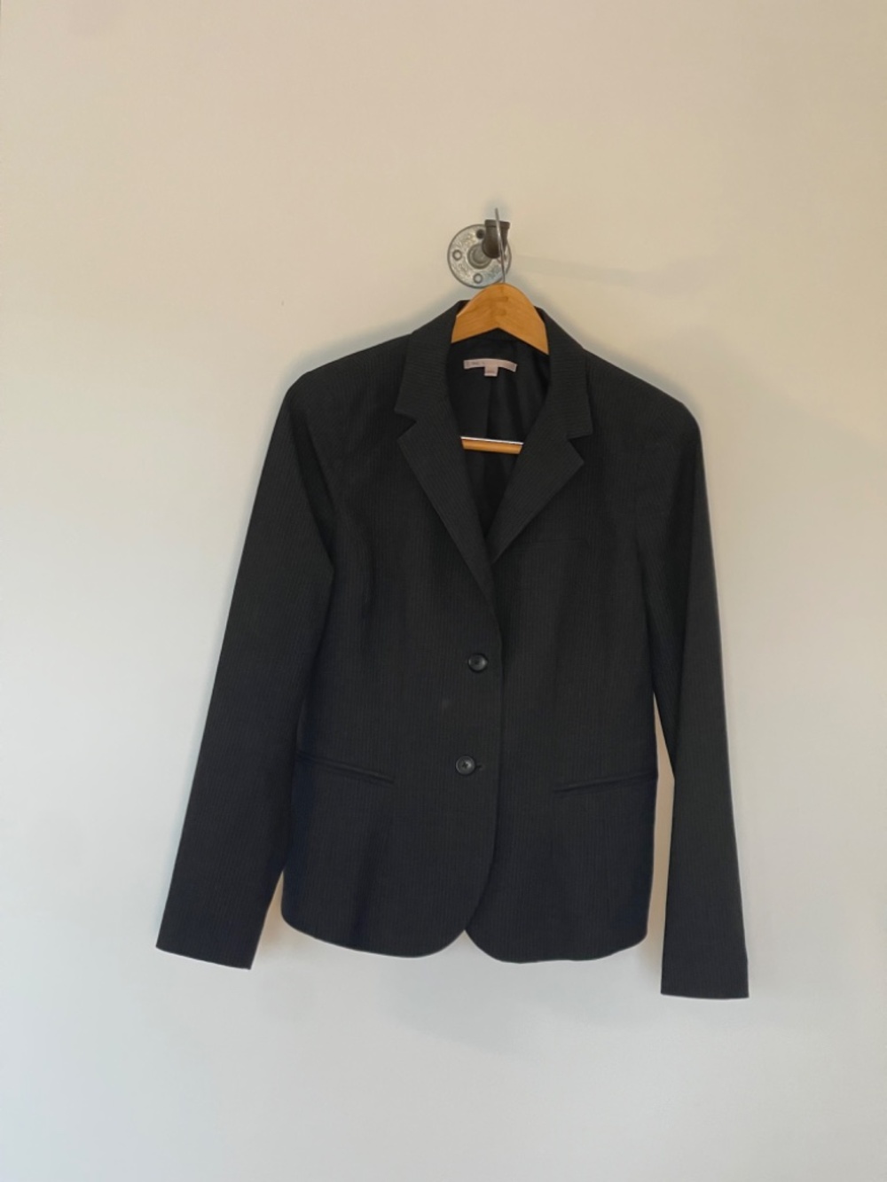 Gap Charcoal Pinstripe Blazer Size 4 Tailored